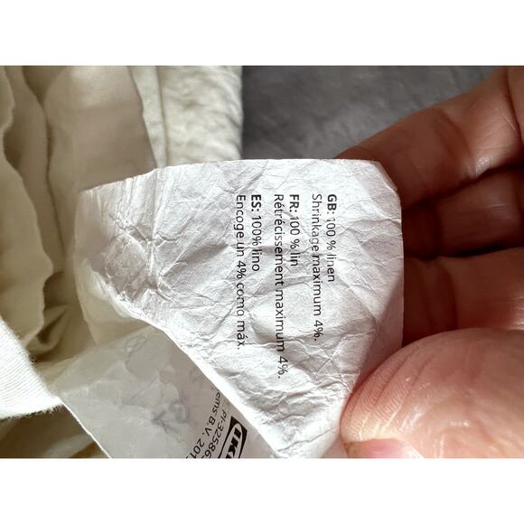 Ikea Dytag full size flat sheet 100% linen cream color - Picture 3 of 3